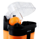 Appareil &agrave; double presse-agrumes &eacute;lectrique jus d'orange facile blanc gris jaune