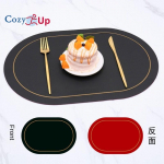 S&ouml;&ouml;gimatt, dekoratiivmatt, nahk, L&auml;&auml;ne toidumatt, vee- ja &otilde;likindel taldrik, kausimatt, tassimatt, lauamatt, soojusisolatsioonimatt 50cm * 40cm * 1cm must