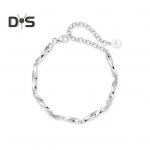 Paari k&auml;ev&otilde;ru Lihtne stiil vasest reguleeritava pikkusega pikendatud ketiga poleeritud roostekindel kerge armastuse kingitus unisex randme ehted Women