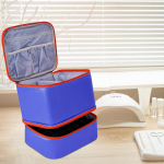 Compact Nail Polish Storage Solution for on The Go sinine