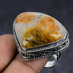 Sunstone Gemstone handmade 925 Sterling Silver gift Jewelry Ring Size 10 y2F87