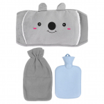 Kuumaveekott Kummist vees&uuml;stiga kuumaveepudel koos v&ouml;&ouml;kattega menstruaalkrampide jaoks Blue