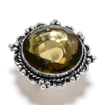 Natural Amethyst Gemstone Handmade 925 Sterling Silver Jewelry Ring Size 9 g9t89