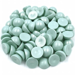 20 tk 12 mm Macaron v&auml;rviline matt mittepoorse poolringikujuline plaaster kaelakee k&auml;ev&otilde;ru ripatsitehete valmistamiseks. roheline