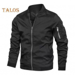 Meeste pesapallijope aluskrae pikkade varrukatega lapiline v&auml;rviline taskutega jope mantel T&otilde;mblukuga plekk Elastne &auml;&auml;ris Meeste v&auml;lisr&otilde;ivad L tumesinine v&auml;rv