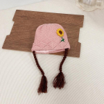 Beebi kootud m&uuml;ts soe tuulekindel k&otilde;rvakaitse m&uuml;tsid armsad villased punutised laste m&uuml;ts beež