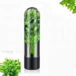 K&uuml;lmik Herb Crisper Saver Pod konteiner K&ouml;&ouml;giviljade s&auml;ilituspudel Hoia &uuml;rti/koriandrit/m&uuml;nt/peterselli/sparglit v&auml;rskelt rohelisena 6.5*6.5*24.5 cm