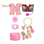 6-osaline trumli lisatarvikute komplekt Kirjakleebised Liblikas &otilde;lgkork tassi varrukas Korduvkasutatav, kergesti puhastatav Stanley trumli dekoratiivtarvikud B