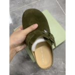 Bokken Kingad Naiste Roheline Nahk Lehma Suede &Uuml;mar Nina Retro Madal Pehme Sisetald &Uuml;he Jala Rihm Baotou Poolik Mop 40 black