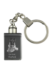 German Shepherd Dog, Alsatian Wolf Dog - Crystal key ring with dog photo, illuminated key ring, unique gift by Art-Dog brand