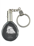 Finnish Lapphund, Finnish Lapponian Dog - pendant with a photo of a dog, crystal key ring in a gift box, a unique gift by Art-Dog puhas
