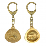 Bichon Frise, Bichon Tenerife, Bichon a poil frise - Gilded key ring with dog, handbag decoration, luxury accessory by Art-Dog brand