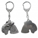 Lakeland Terrier - Silver-plated key ring with a dog in a gift box, handbag decoration, backpack pendant by Art-Dog brand