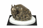 Bull Terrier, Bully II - dog figurine, figure on a white base, trophy for Art-Dog dog show exhibition