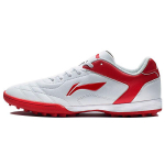 Li Ning TF Naeltega S&uuml;nteetiline Nahk Kunstmuru L&ouml;&ouml;ki Summutavad Libisemiskindlad Kulumiskindlad Jalgpallijalatsid Meeste Jalgpallijalatsid Valge Punane ASTQ011-1 45