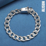 925 h&otilde;bedane k&uuml;lgkett 10 mm ruudukujuline pandlaga k&auml;ev&otilde;ru Moodsad pulmaehted 20CM