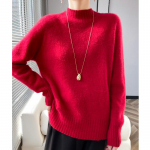 Naiste ka&scaron;miirist sviiter Qinghe ka&scaron;miir 30% ka&scaron;miir 70% vill Naiste s&uuml;gis- ja talvine ka&scaron;miirist pullover pehme ja soe XXL punane
