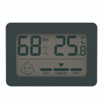 LCD digitaalne termomeeter ja h&uuml;gromeeter Mini elektrooniline kella niiskusandur, siseruumide termoh&uuml;gromeeter valge