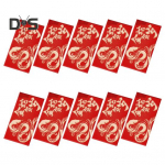 10 tk punaseid &uuml;mbrikke 2025 Hiina Snake Lunar New Year punased pakid kaasaskantavad &otilde;nnistuse punased &otilde;nneraha &uuml;mbrikud uusaasta peoks C punane