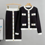 S&uuml;giskomplekt Seelik Halter Kootud kampsun Kaheosalised kleidid One Size must