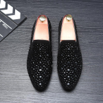 2024 Black Spikes Uus kaubam&auml;rk Meeste Loafers Luksuslikud kingad Denim- ja metallist litrid Kvaliteetsed meeste vabaajajalatsid 37 must