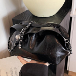 Naiste uus mood kett Crossbody kott &uuml;hev&auml;rviline volditud pilvekott Naiste pehmest PU-nahast &uuml;he &otilde;laga kaenlaaluse kott