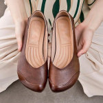 Kevad-s&uuml;gis naiste kingad L&uuml;hike, pehme paks tallaga naiste vabaaja kingad Lamedad p&auml;tsip&uuml;ksid mokassiinid 38 pruun