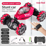 Uus 4WD RC driftiauto muusika LED-tuledega 2,4G žestiga raadio kaugjuhtimispult Spray trikiauto 360&deg; p&ouml;&ouml;rlev ronimisauto m&auml;nguasjad kingitus Dual Modes roosa punane v&auml;rv