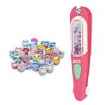 Hair Gem Stamper Kit t&uuml;drukutele Lihtsalt kasutatav juuksejuveliiri t&ouml;&ouml;riist 24 s&auml;deleva kivikiviga korduvkasutatavate kunstteemantidega DIY juuste kujundamise m&auml;nguasi s&uuml;nnip&auml;evakingitus roosa