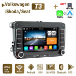 2 Din Android Carplay autoraadio multimeediumipleier Volkswageni/Volkswageni/Golfi/Polo/Tiguani/Passati/b7/b6/SEAT/Leoni/Skoda/Octavia GPS WiFi 4+64GB jaoks 2+32GB