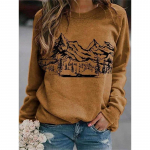 Talvised Harajuku 3D s&uuml;gavate maastike tr&uuml;kiga naiste dressipluusid, lahedad t&auml;navariided, unisex moer&otilde;ivad, vintage topid S
