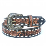 1,5 lai l&auml;&auml;nelik nahkv&ouml;&ouml; kauboile rodeoks vabaaja nahkv&ouml;&ouml; lillelise reljeefiga, suurus 28 kuni 40 40 inch