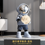 Moodne Kunst Kodu Dekoor Kuldne Astronaut Kuju Moodne Skulptuur Loov Vaik K&auml;sit&ouml;&ouml; Heli Koridori Lamp Siseruumis P&otilde;randa Kaunistus sinine