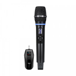 Juhtmeta mikrofonis&uuml;steemi vastuv&otilde;tja koos k&auml;eshoitava mikrofoniga UHF ulgumis- ja j&auml;relk&otilde;lamisvastase funktsiooniga 1 Receiver with 1 Microphone must