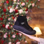 2024. aasta naiste kinga pehme tald, libisemisvastane mitmek&uuml;lgne paks tald, soe puuvillane toss, naiste platvormsaabas 35 must