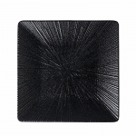 &Uuml;mmargune triibuline mustast plastist s&ouml;&ouml;giplaat, toidukvaliteediga melamiinist lauan&otilde;ud, grill, liha, puhvetlaud, suupisted, koduk&ouml;&ouml;k