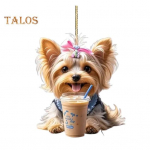 Kutsika tahavaatepeegli ripats, auto rippuv ornament akr&uuml;&uuml;list j&otilde;ulupuu ukse akna aia oks kingitus naistele meestele Dog