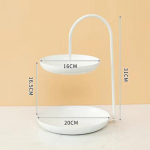 Loominguline kahe plaadiga metallist magustoidutaldrik salatitaldrik puuviljavaagen kommitaldrik lauan&otilde;ud k&ouml;&ouml;gitarbed