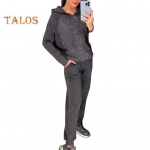 2 tk/komplekt Naiste kapuutsiga p&uuml;ksid &uuml;likond Rhinestone Decor Pikad varrukad Patchwork Sport dressipluus elastne v&ouml;&ouml; p&uuml;ksid Fitness Outfit S&uuml;giskevadine dressid XXL tumehall v&auml;rv