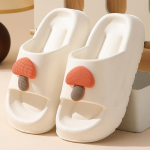 Unisex suvine suur paksu p&otilde;hjaga multifilmi seene sisesandaalid, naiste, meeste vabaaja libisemisvastased sussid paaridele 36-41 36-37(one size smaller) valge