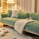 Talvised &uuml;lipehmed sametist pl&uuml;&uuml;sis diivanr&auml;tik L&uuml;hikesed libisemiskindlad sektsioondiivanikatted elutuppa Paksud L-kujulised diivanikatted 70x70