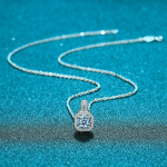 Klassikaline ruudukujuline kaelakee naistele, mustlaslik ruudukujuline teemantripats, S925 sterlingh&otilde;be, &auml;&auml;ristatud, rangluukett 925 silver