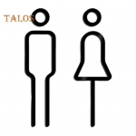 3D akr&uuml;&uuml;list Vannitoa tualettruumi silt WC meeste naiste tualettruumi uksesilt &Auml;rirestoran B&uuml;roohotell Pesuruumi seina tunnusm&auml;rk kuldne