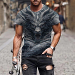 Dragon Muay Thai T-s&auml;rk Kick Boxing 3D-tr&uuml;kk Vintage Treening UV-kaitse Kiiresti kuivav Meeste Naiste Unisex L&uuml;hikeste varrukatega &Uuml;mmarguse kaelusega MMA Segav&otilde;itluskunst XS