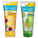 Everyuth Naturalsi helendav sidruni ja kirsi n&auml;opesuvahend, 150 g, & Naturals aknevastane, plekke v&auml;hendav tulsiga ja kurkumiga n&auml;opesuvahend, 150 g, tuub