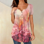 Naiste tuunikatopid Riietuvad vabaaja suvised l&uuml;hikeste varrukatega s&auml;rgid, avarad plisseeritud Boho top XL