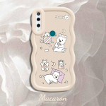 Maalitud mustriga Suure Laine &Auml;&auml;r Pehmest Silikoonist Materjalist Makroon Telefoni&uuml;mbris P&otilde;rutuskindel Kaitsev Kummist Kest iPhone'ile Huawei Honorile Infinixile Tecnole iPhone 14 valge