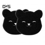 2 tk Lemmikloomade karvade eemaldaja pesu korduvkasutatav ebeme eemaldaja k&auml;sn Multikas karukujuline juuksekleepuv veerev ebemep&uuml;&uuml;dja must