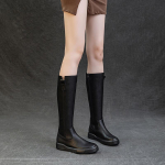 Retro ehtsast nahast Martini saapad naistele, &uuml;le p&otilde;lve salendavad paksu tallaga ratsasaapad ja pehmed pikad saapad, mitmek&uuml;lgsed k&otilde;rged saapad 39 must