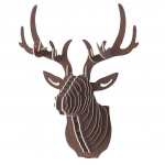 3D puidust isetegemise looma hirvepea puslemudel Kodukontori seinale riputatavad hoiuruumid, nagid, k&auml;sit&ouml;&ouml;